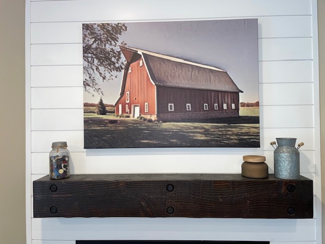 simple diy fireplace mantel